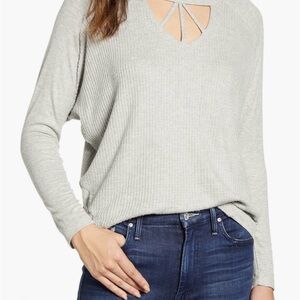 Wit & Wisdom Gray Long Sleeve Top
